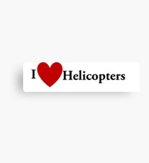I Heart Helicopters Canvas Print