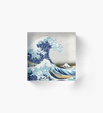 Die große Welle von Kanagawa Acrylblock