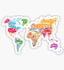 Typography Map Sticker