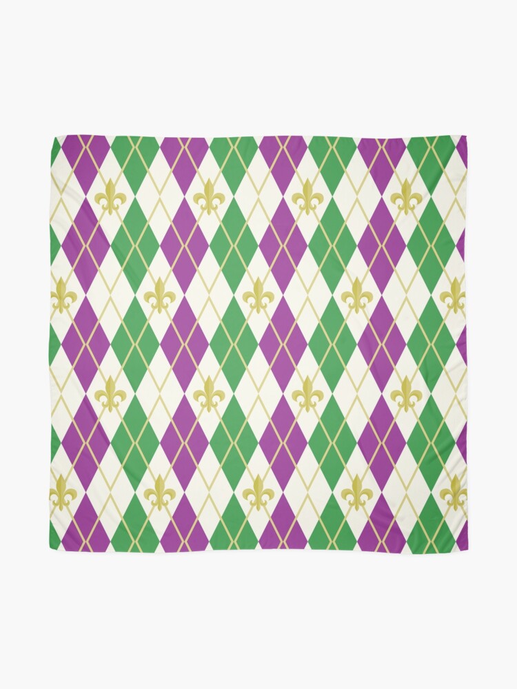 Alternate view of Mardi Gras Argyle Scarf