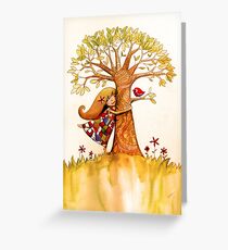 tree hugs Greeting Card