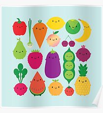 5 A Day Fruit & Vegetables Poster