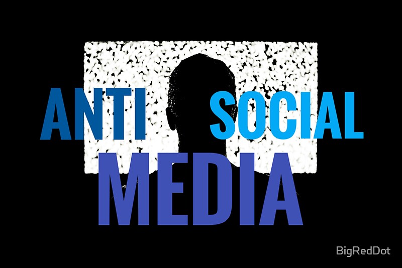 "Anti Social media" Stickers by BigRedDot Redbubble