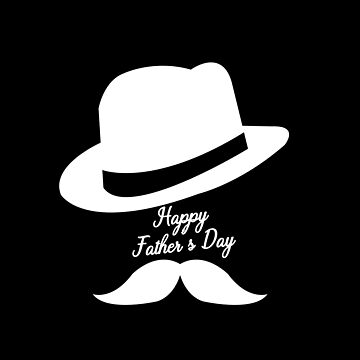 Happy Father's Day White Hat Sticker for Sale by fatimah2002