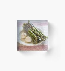 Asparagus and Garlic Acrylic Block