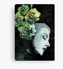 Obey Me (flower girl portrait, spray paint graffiti painting) Canvas Print