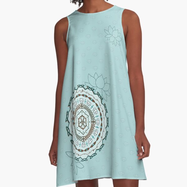 Lotus Weave A-Line Dress
