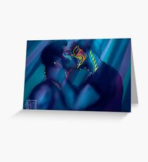 Neon Party Print Greeting Card