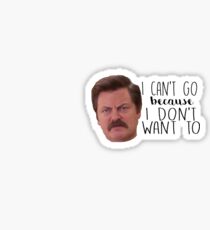 Ron Swanson Parks and Rec Sticker