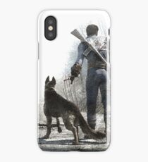 Fallout 4 Vault Dweller and Dogmeat Drawing iPhone Case