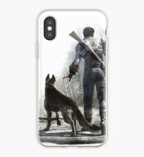 Fallout 4 Vault Dweller and Dogmeat Drawing iPhone Case