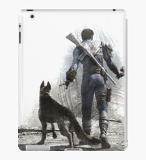 Fallout 4 Vault Dweller and Dogmeat Drawing iPad Case/Skin