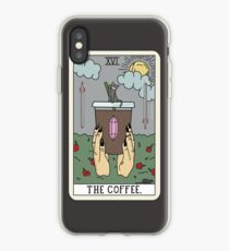 Vinilo o funda para iPhone (Negro) Lectura de café
