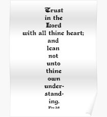 PROVERBS 3:5 cross Poster