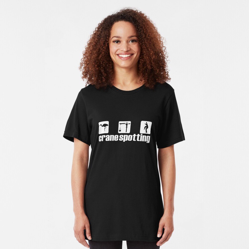 Crane Spotting (Trainspotting Spoof) Slim Fit T-Shirt