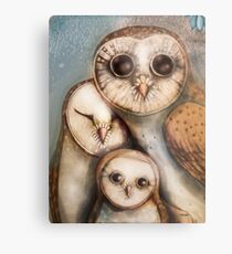 three wise owls Metal Print