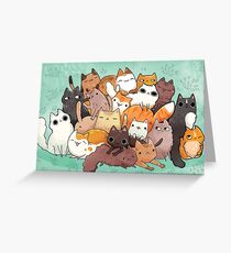 Pile o cat Greeting Card