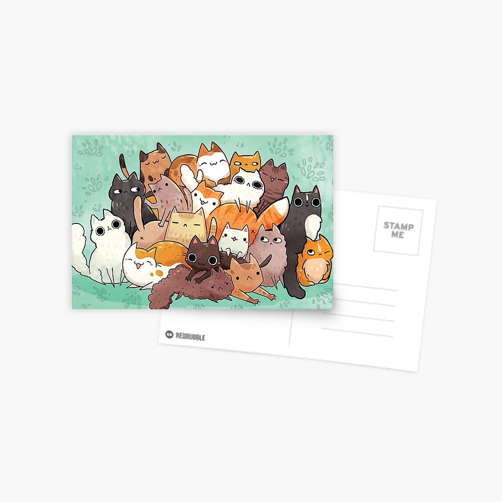 Pile o cat Postcard