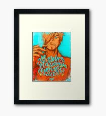 Black Leg - quote Framed Print