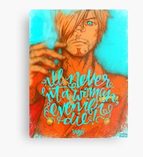 Black Leg - quote Metal Print