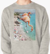 Pullover Sweatshirt Flamencos en la playa #redbubble #decor
