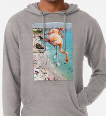 Flamingos on the Beach #redbubble #decor Lightweight Hoodie