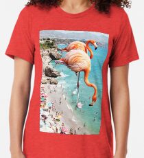 Flamingos am Strand #redbubble #decor Vintage T-Shirt