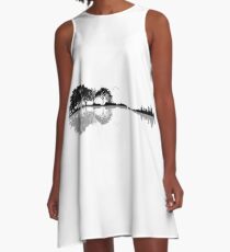 Natur Gitarre A-Linien Kleid