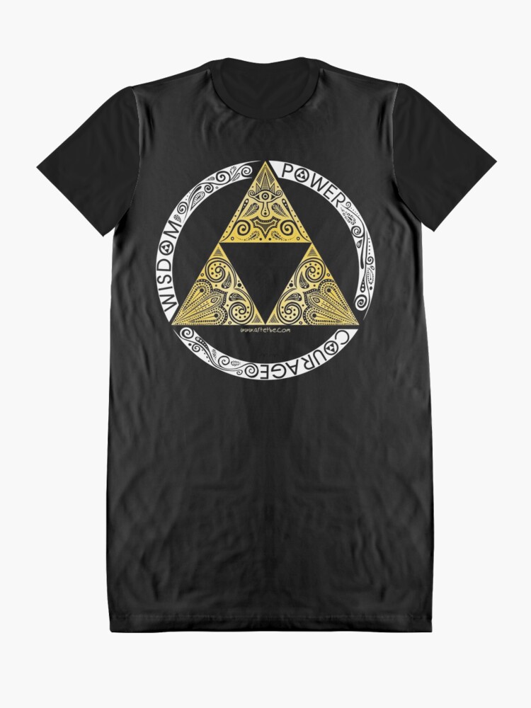 Alternate view of Zelda - Triforce circle Graphic T-Shirt Dress