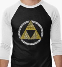 Camiseta ¾ bicolor para hombre Zelda - Círculo de la Trifuerza