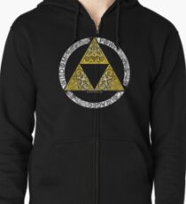 Zelda - Triforce circle Zipped Hoodie