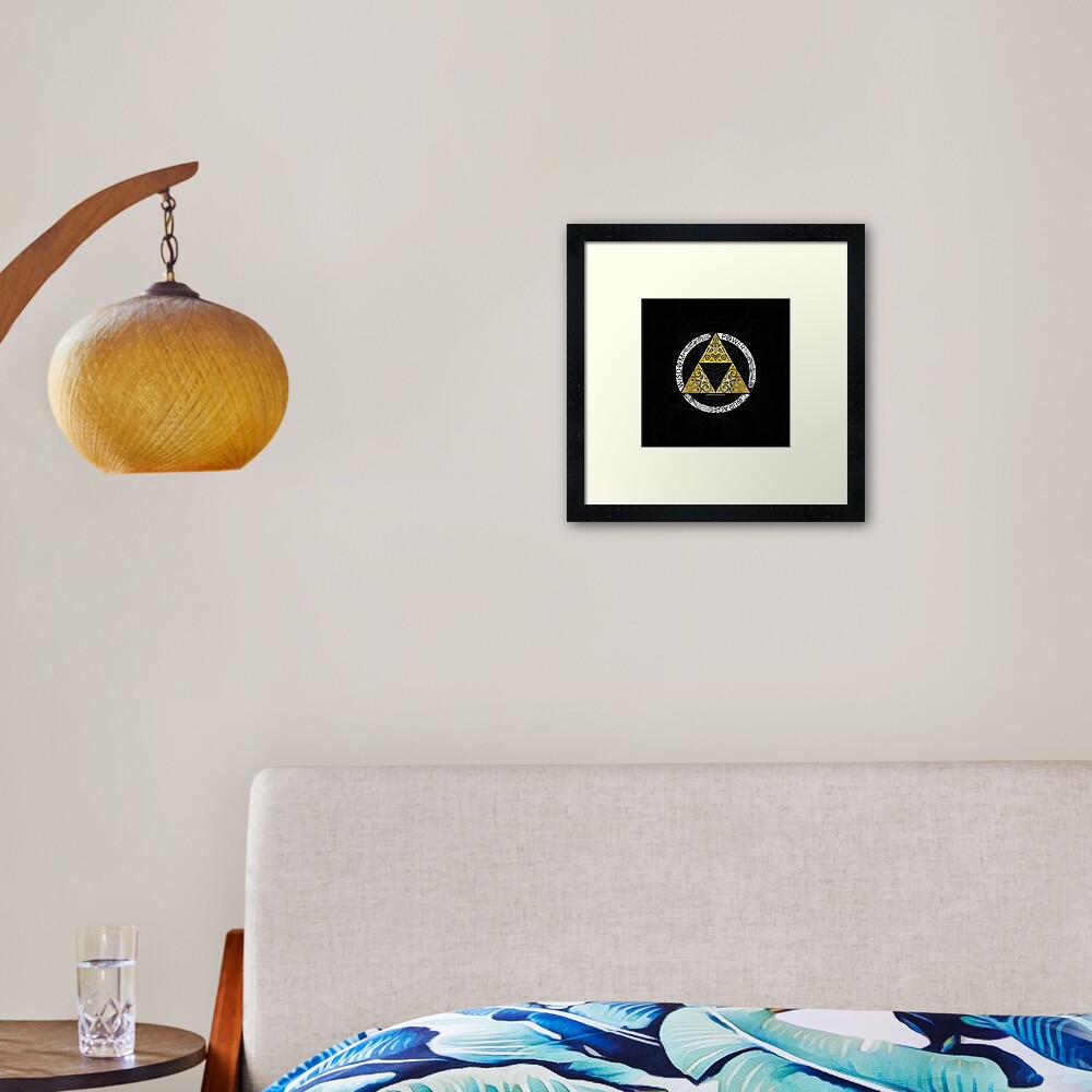Zelda - Triforce circle Framed Art Print