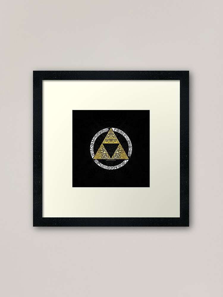 Alternate view of Zelda - Triforce circle Framed Art Print