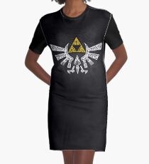 Zelda - Hyrule Gekritzel T-Shirt Kleid