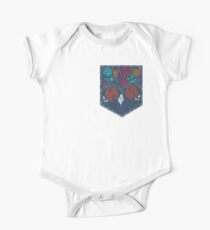 Embroidered Jeans One Piece - Short Sleeve