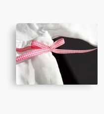 pink bow Metal Print