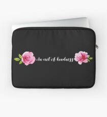 An Act Of Kindness - Bastille (white on black edition) Laptop Sleeve