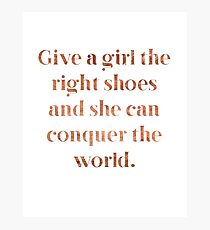 Rose gold shoe love Photographic Print