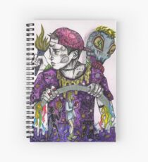 a car a torch a death Spiral Notebook