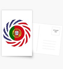 Portuguese American Multinational Patriot Flag Series Postcards