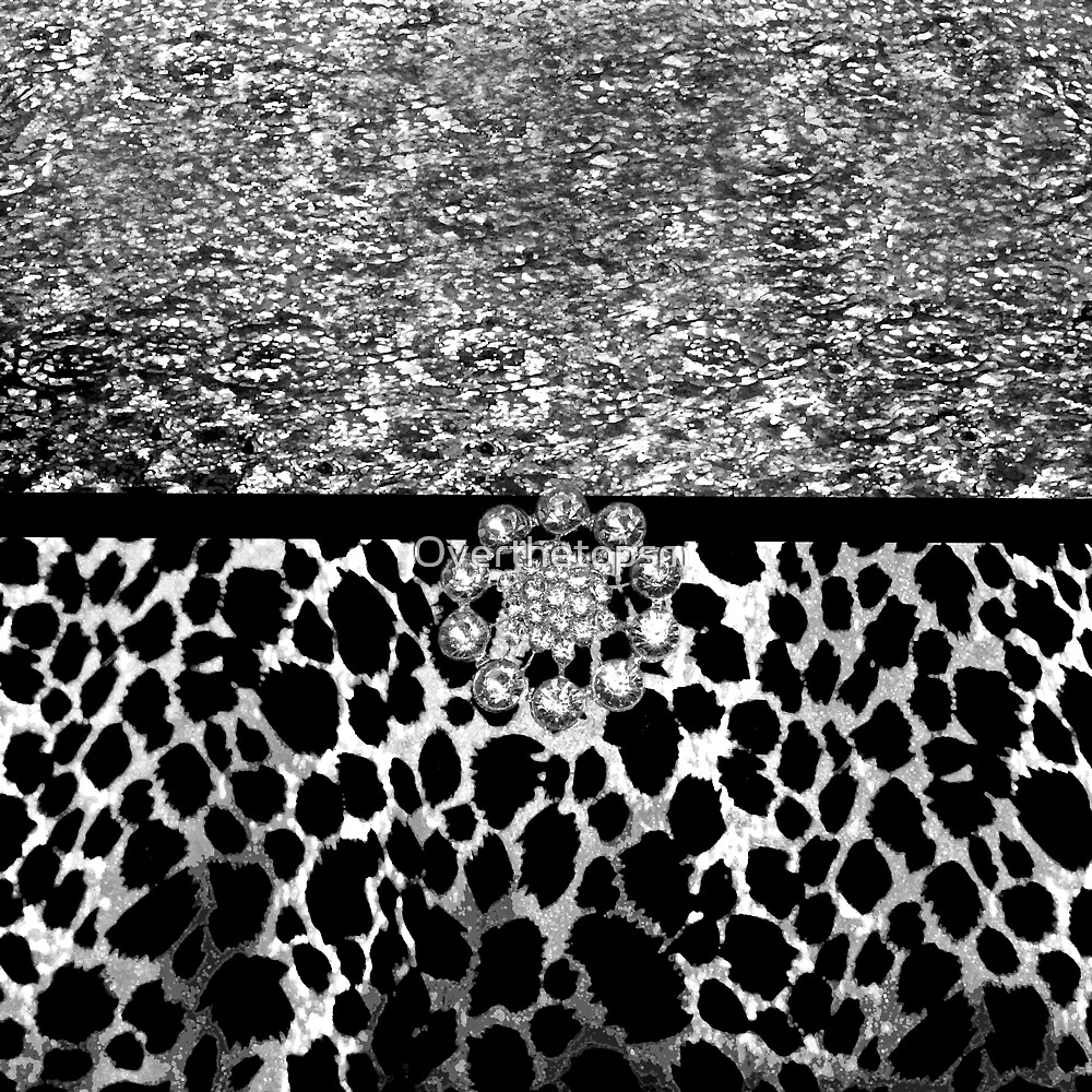 "Animal Print Leopard Black and Silver" by Overthetopsm Redbubble
