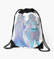 sailor/princess winter Drawstring Bag