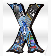 Doodle Letter X Poster