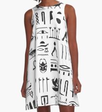 Vestido acampanado Jeroglíficos egipcios