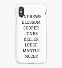 Riverdale Surnames iPhone Case