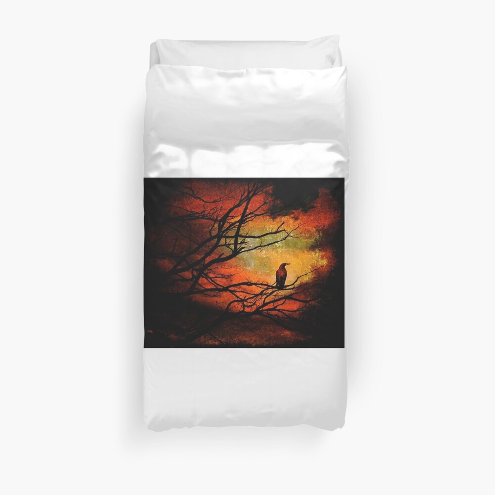 Basho's Crow Duvet Cover