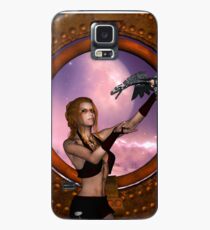 Wonderful steampunk lady with steam dragon Case/Skin for Samsung Galaxy