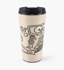 Be Cheerful, Live Well Skeleton Travel Mug