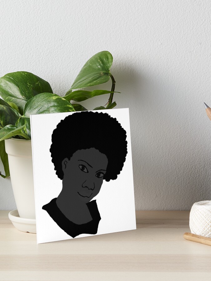 Beautiful Love Your Fro Black White Natural Hair Art Board Print