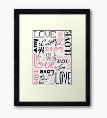 Love Love Love Framed Print